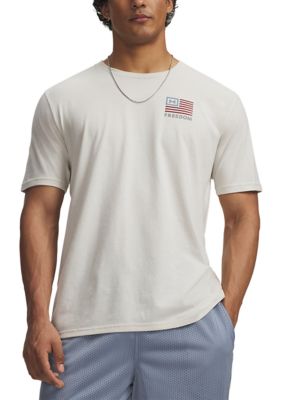 Under Armour Big & Tall Men's Freedom Left Chest T-Shirt, White, 3XL Tall