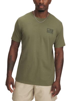 Under Armour Men's Freedom Left Chest T-Shirt, Green, 4XL