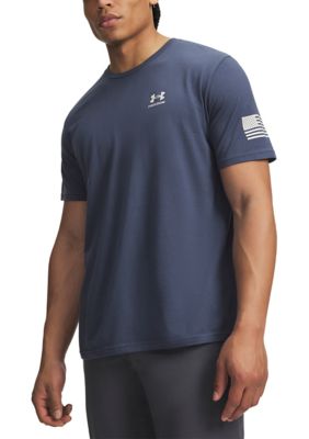 Under Armour Big & Tall Men's Freedom Flag T-Shirt, Gray, 2XL Tall