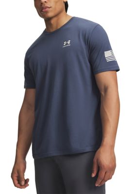 Under Armour Men's Freedom Flag T-Shirt, Gray, 2XL