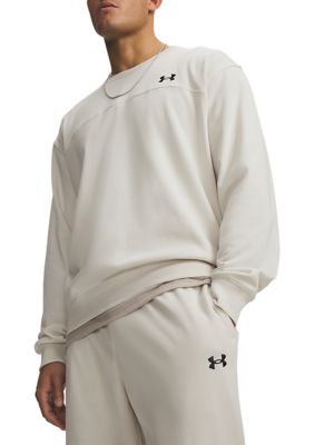 Under Armour Big & Tall Men's Rival Crewneck, White, 2XL Tall