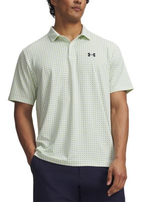 Under Armour Big & Tall Men's Matchplay Printed Polo, White, LT