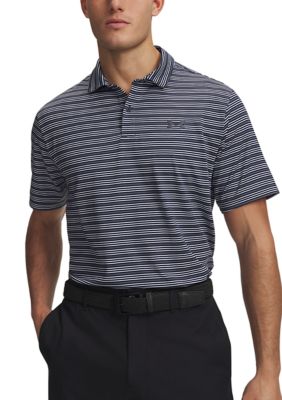 Under Armour Big & Tall Men's Matchplay Stripe Polo, Blue, 3XL Tall