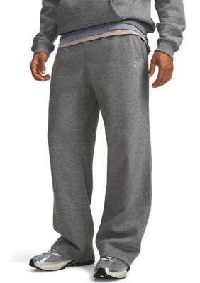 Under Armour Big & Tall Men's Rival Fleece Pants, Gray, 4XL Tall