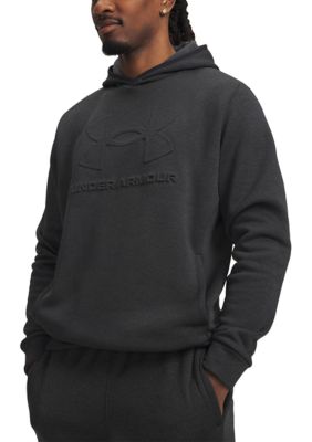 Under Armour Big & Tall Men's Armour Fleece® Twist Emboss Hoodie, Black, 3XL Tall