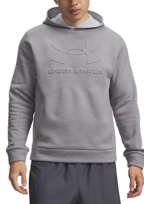 Under Armour Big & Tall Men's Armour Fleece® Twist Emboss Hoodie, Gray, 3XL Tall