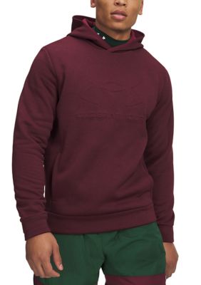Under Armour Big & Tall Men's Armour Fleece® Twist Emboss Hoodie, Red, 4XL Tall