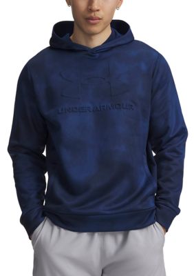 Under Armour Big & Tall Men's Armour Fleece® Print Embossed Hoodie, Blue, 2XL Tall