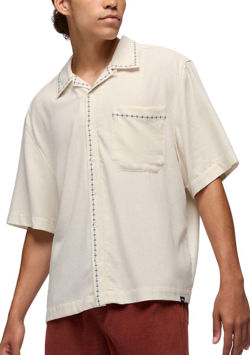 Para ラファ　Mens Explore Short Sleeve Shirt Rapha Men's Explore Short Sleeve Shirt - Vulcan/Asphalt Grey