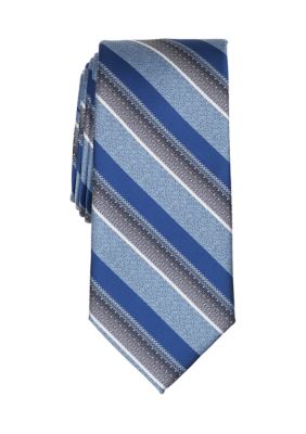 Collection by Michael Strahan Men's Kearney Striped Tie, Navy Blue