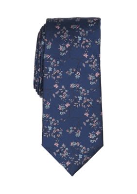 Collection by Michael Strahan Men's Warren Floral Tie, Navy Blue