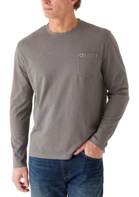 Crown & Ivy Men's Long Sleeve Slub Knit Cotton Shirt