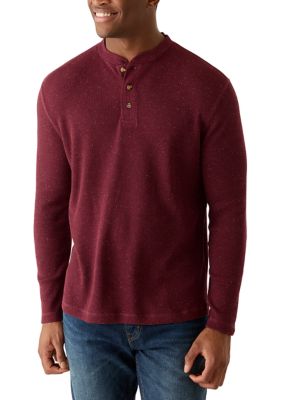 Saddlebred Men's Long Sleeve Thermal Henley Shirt, 2XL Regular