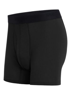 Wrangler Men's 6 Pack Cotton Stretch Boxer Briefs, Black, 2XL
