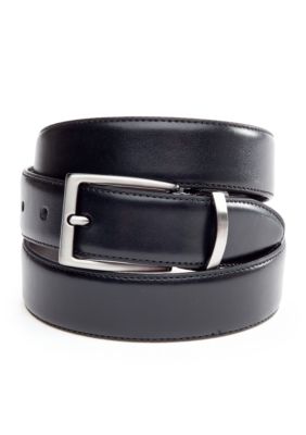 Saddlebred® 1.25-in. Leather Reversible Brushed Nickle Belt | belk