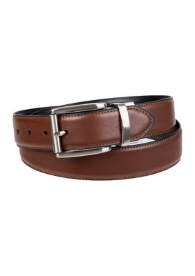 Reversible London Check And Leather Belt Online, SAVE 32