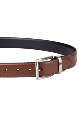 Beltiscool Men's Cut-to-Fit Black or Brown Reversible Dress Belt, Size: Custom: Up to 42 Waist