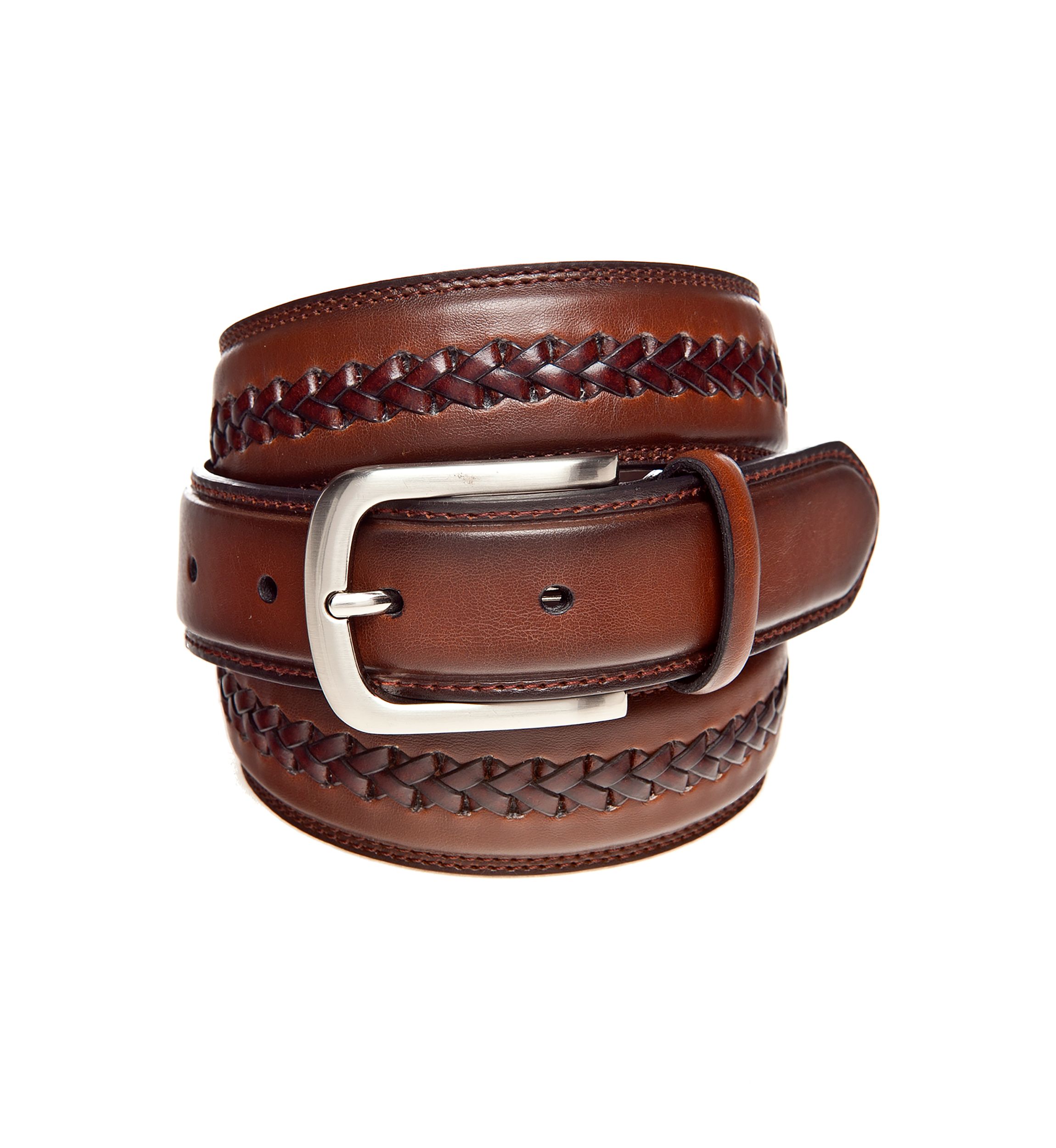 Braided Center Leather Belt
