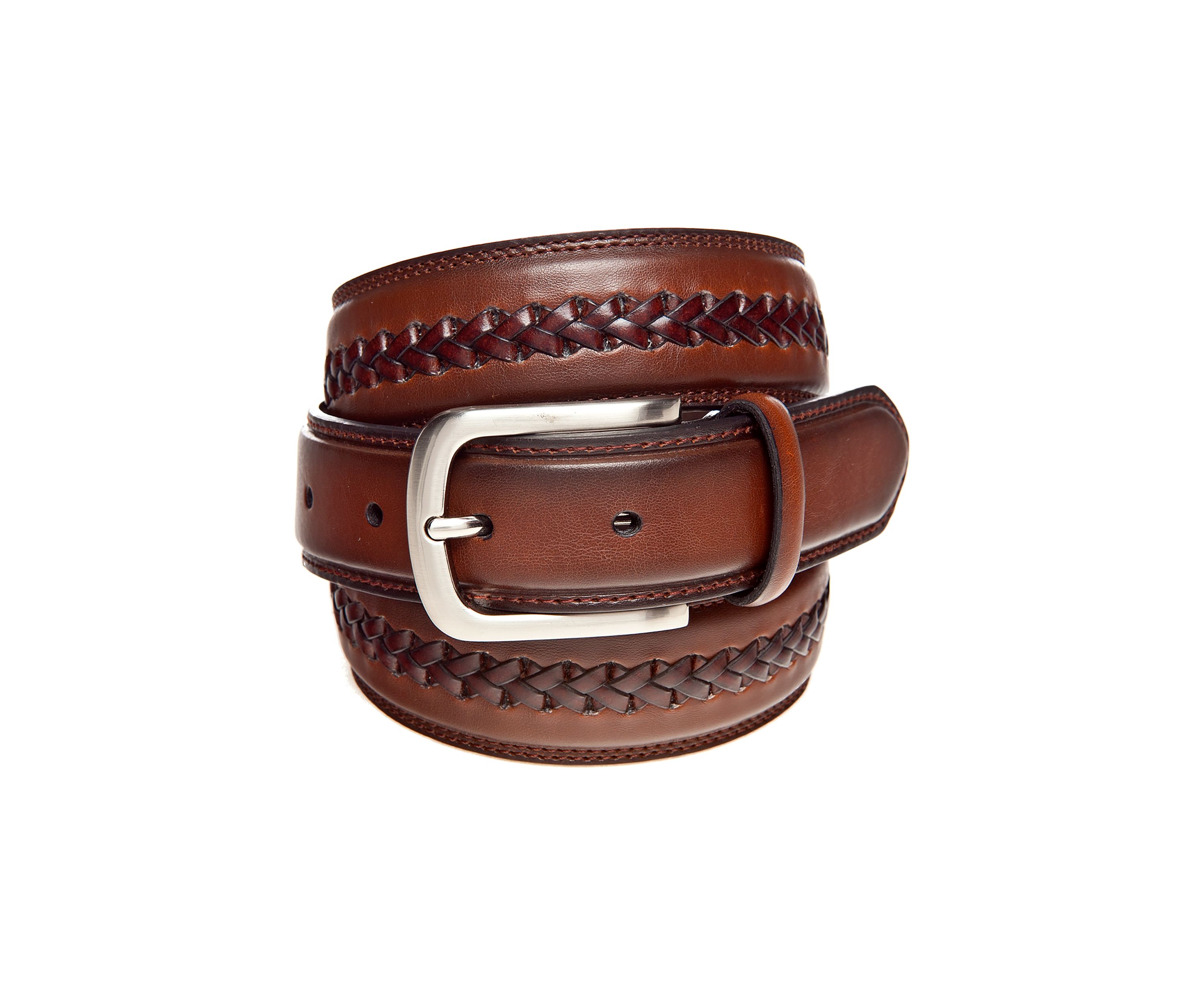 Braided Center Leather Belt