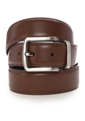 Perry Ellis Reversible Hi Lo Leather Belt, Belts