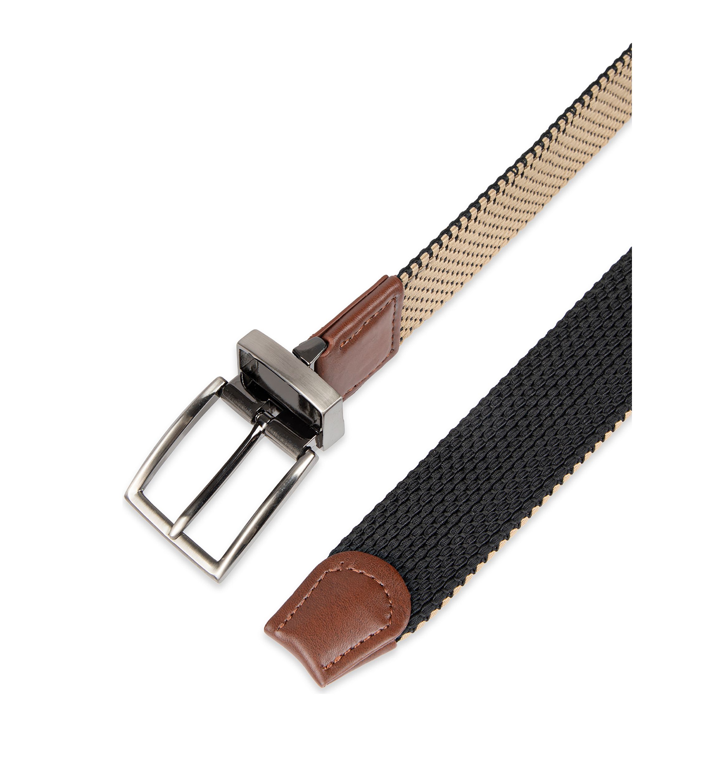 Stretch Reversible Fabric Web Belt