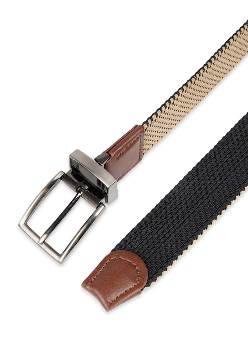 Stretch Reversible Fabric Web Belt
