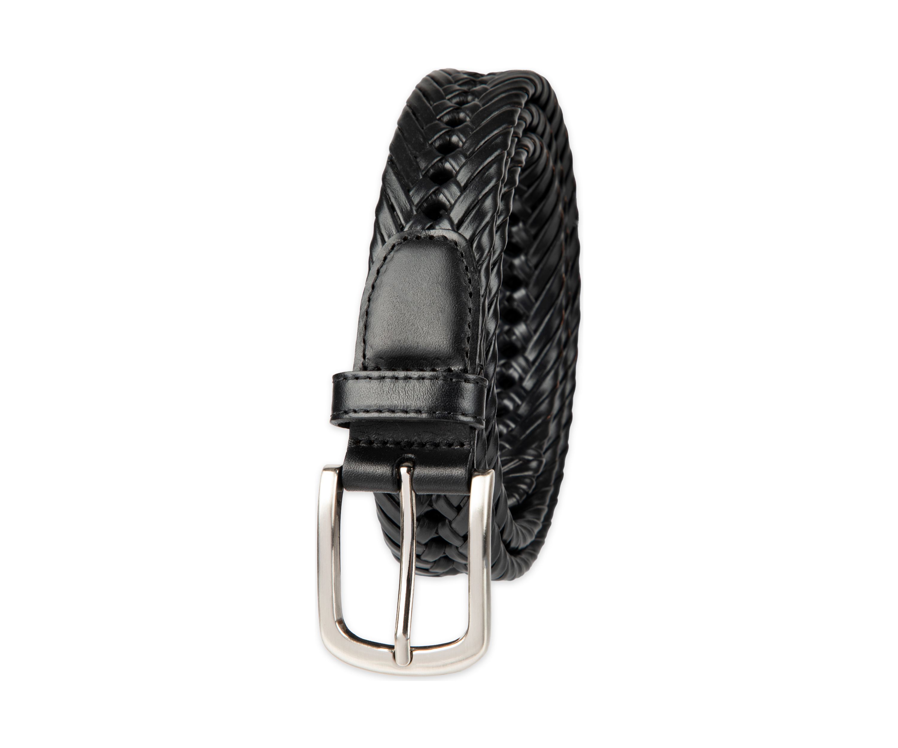 Laced Double Weave Leather Braided Belt
