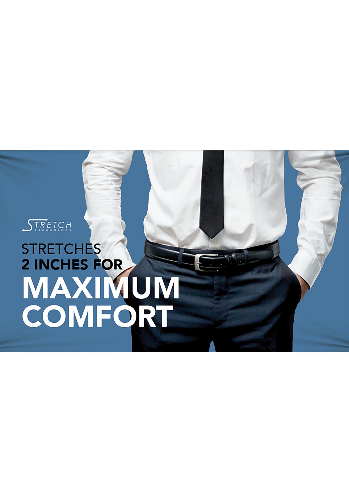 Big & Tall Stretch Reverse Mens Leather Belt