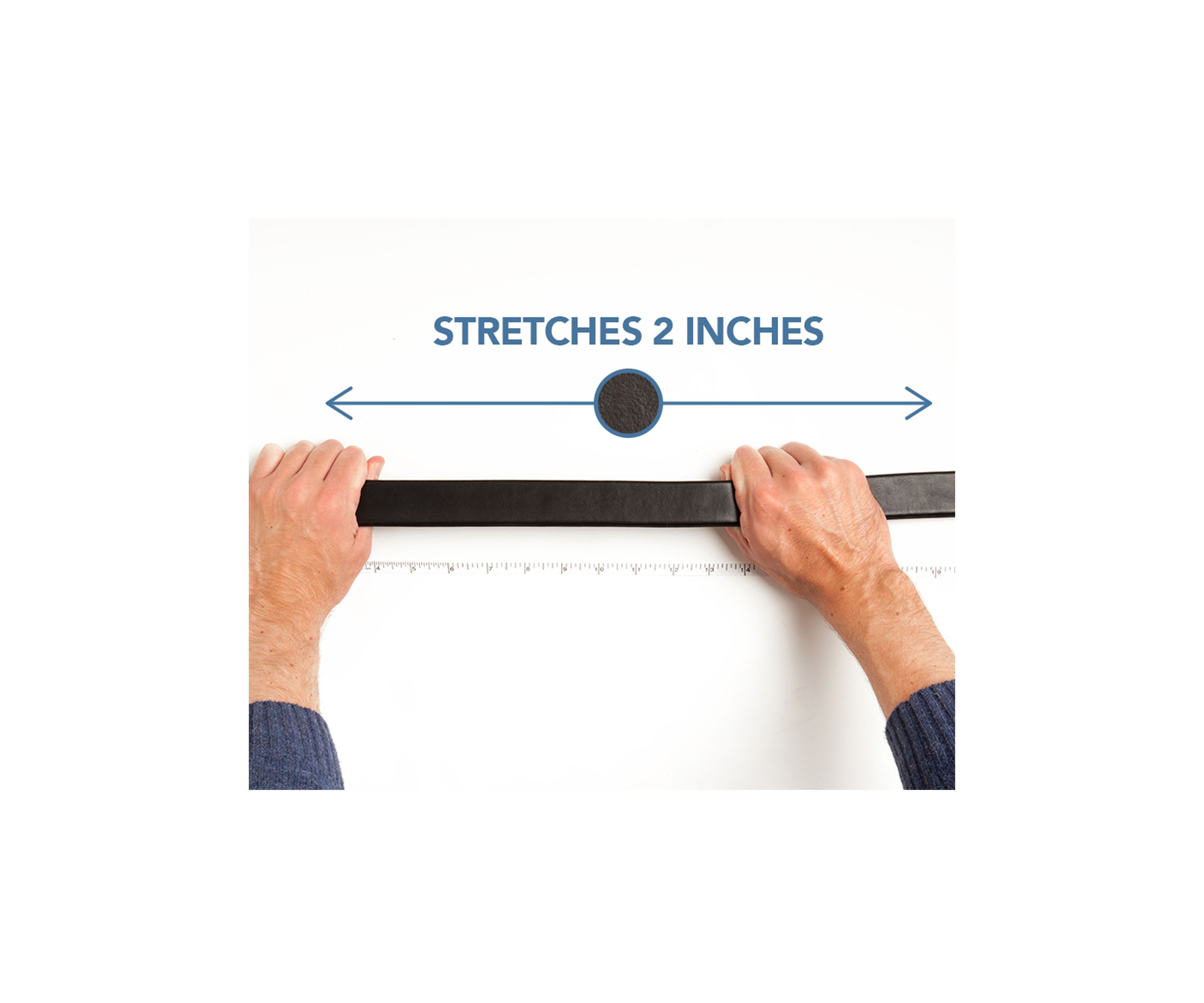 Big & Tall Stretch Reverse Mens Leather Belt