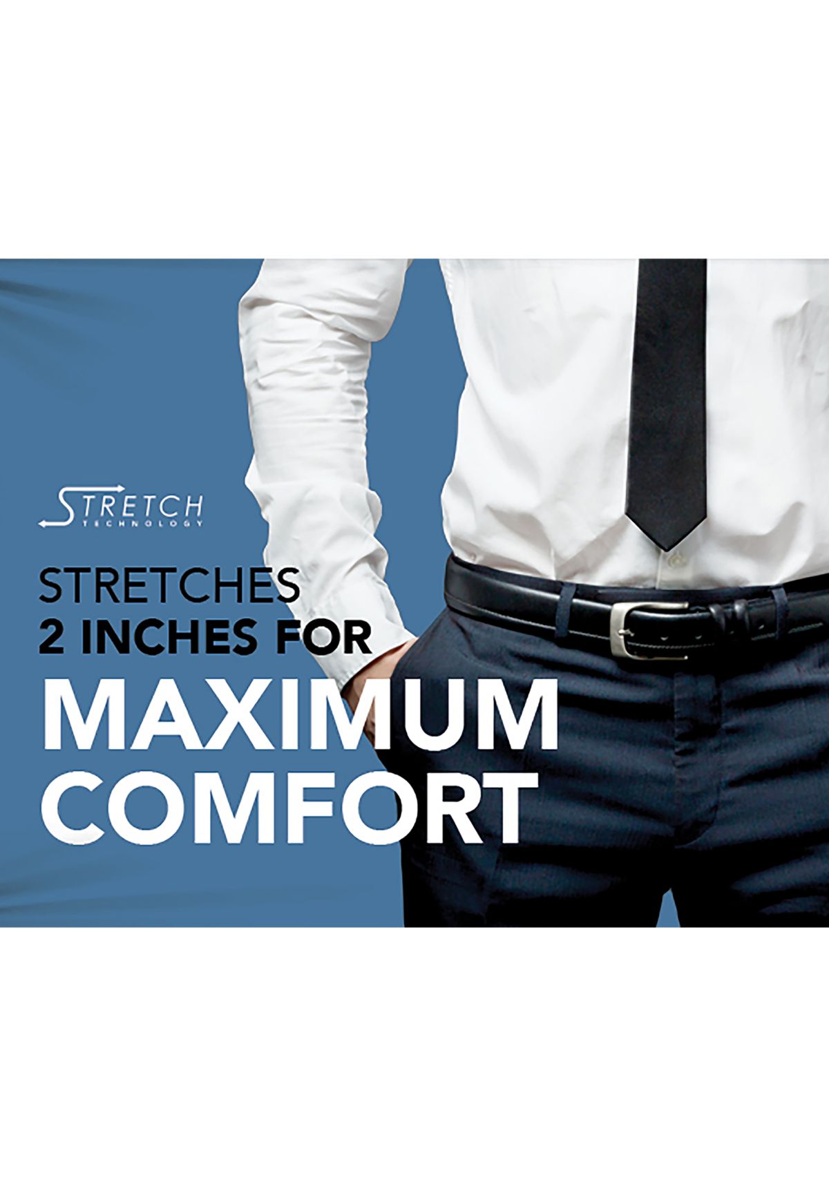 Big & Tall Stretch Reverse Mens Leather Belt