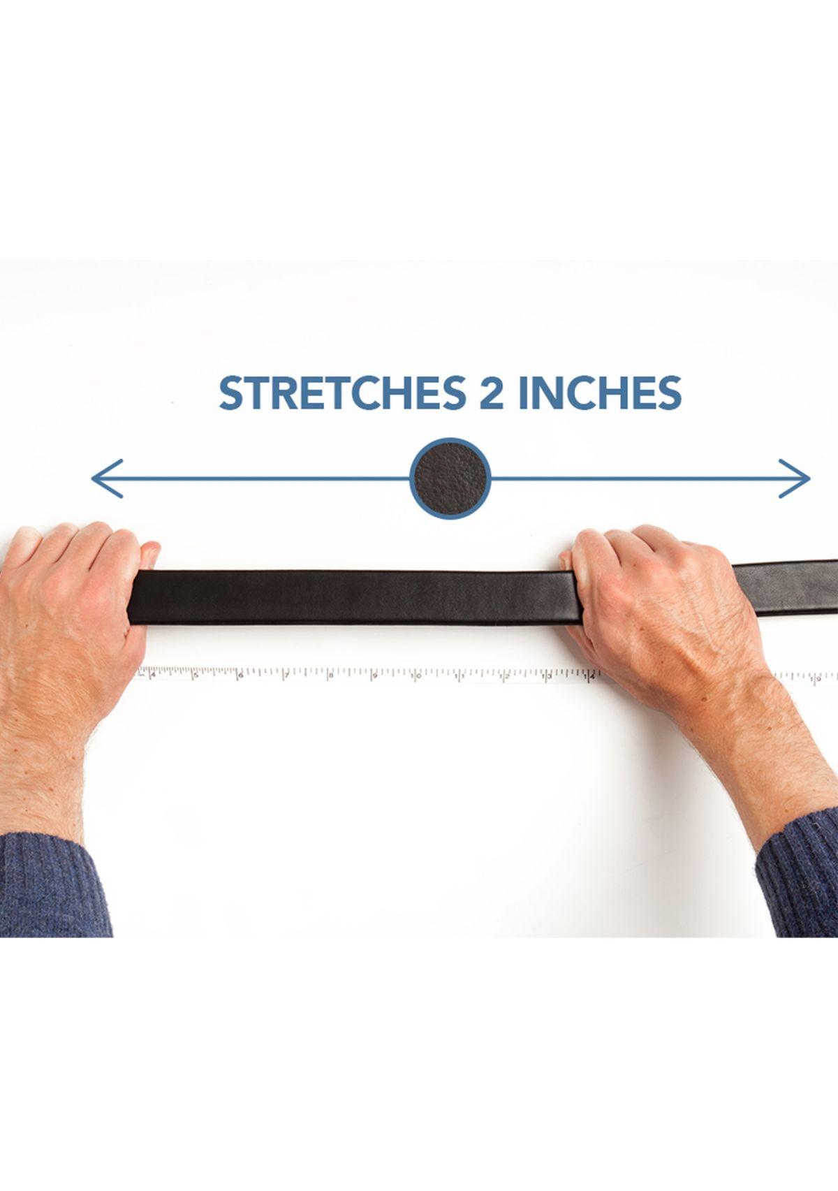 Big & Tall Stretch Reverse Mens Leather Belt