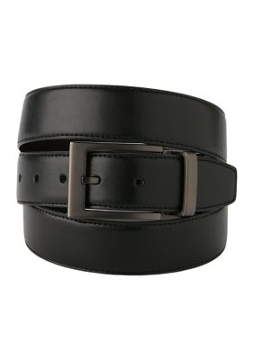 Saddlebred® Big & Tall Black/Brown Leather Buckle Belt | belk