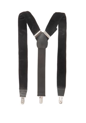 Saddlebred® 32 Millimeter Stretch Velvet Tubular Suspenders | belk