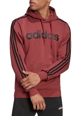 Men's adidas essential discount 3 stripe pullover hoodie