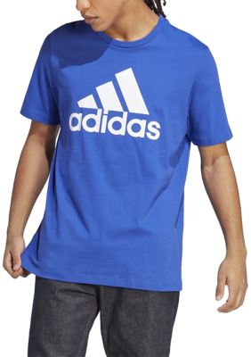 adidas Essentials Single Jersey Big Logo Tee - Beige, Men's Lifestyle