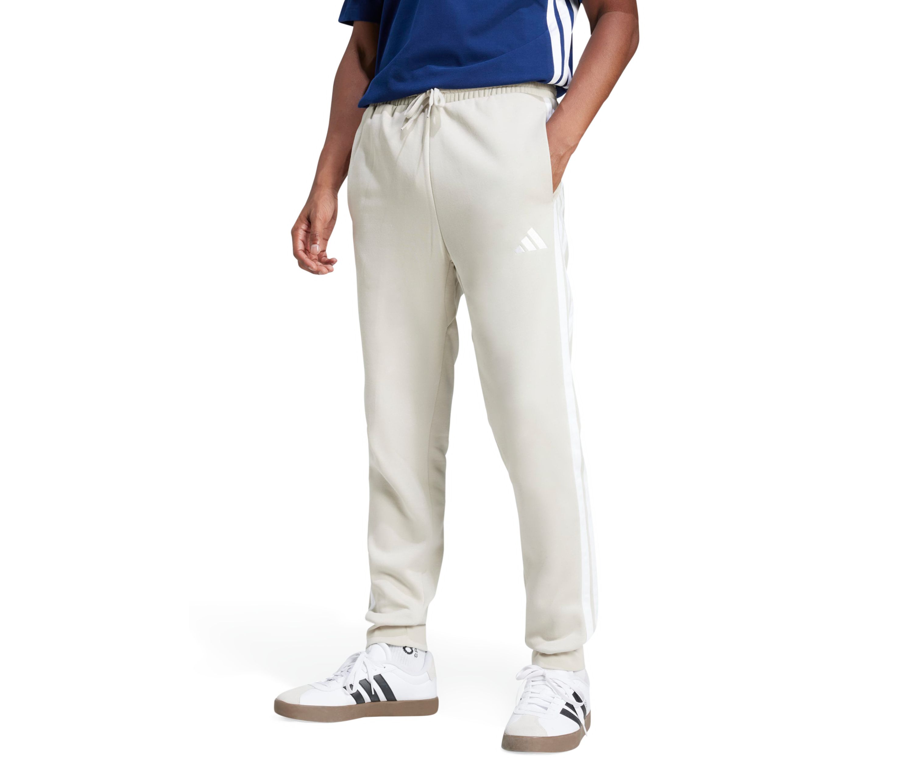Essentials 3-Stripes Open Hem Fleece Pants