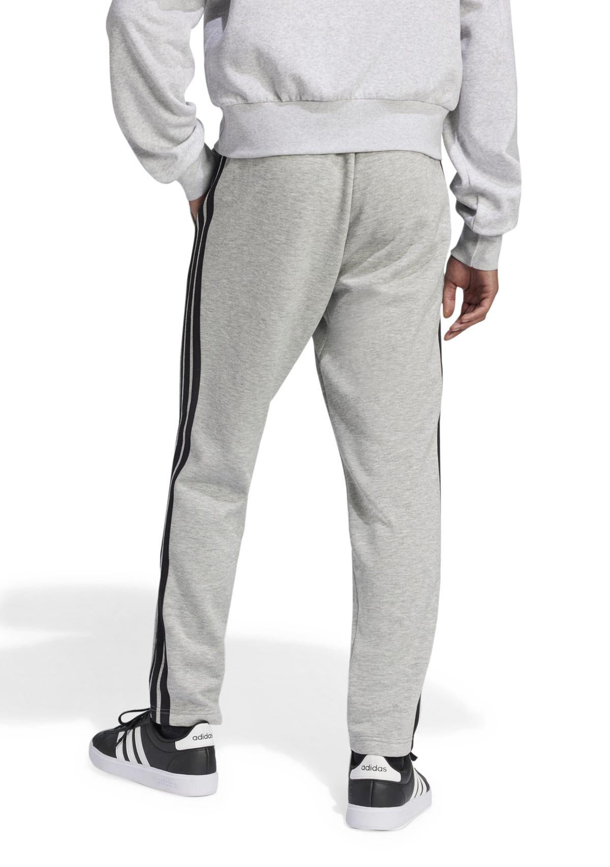 Essentials 3-Stripes Open Hem Fleece Pants