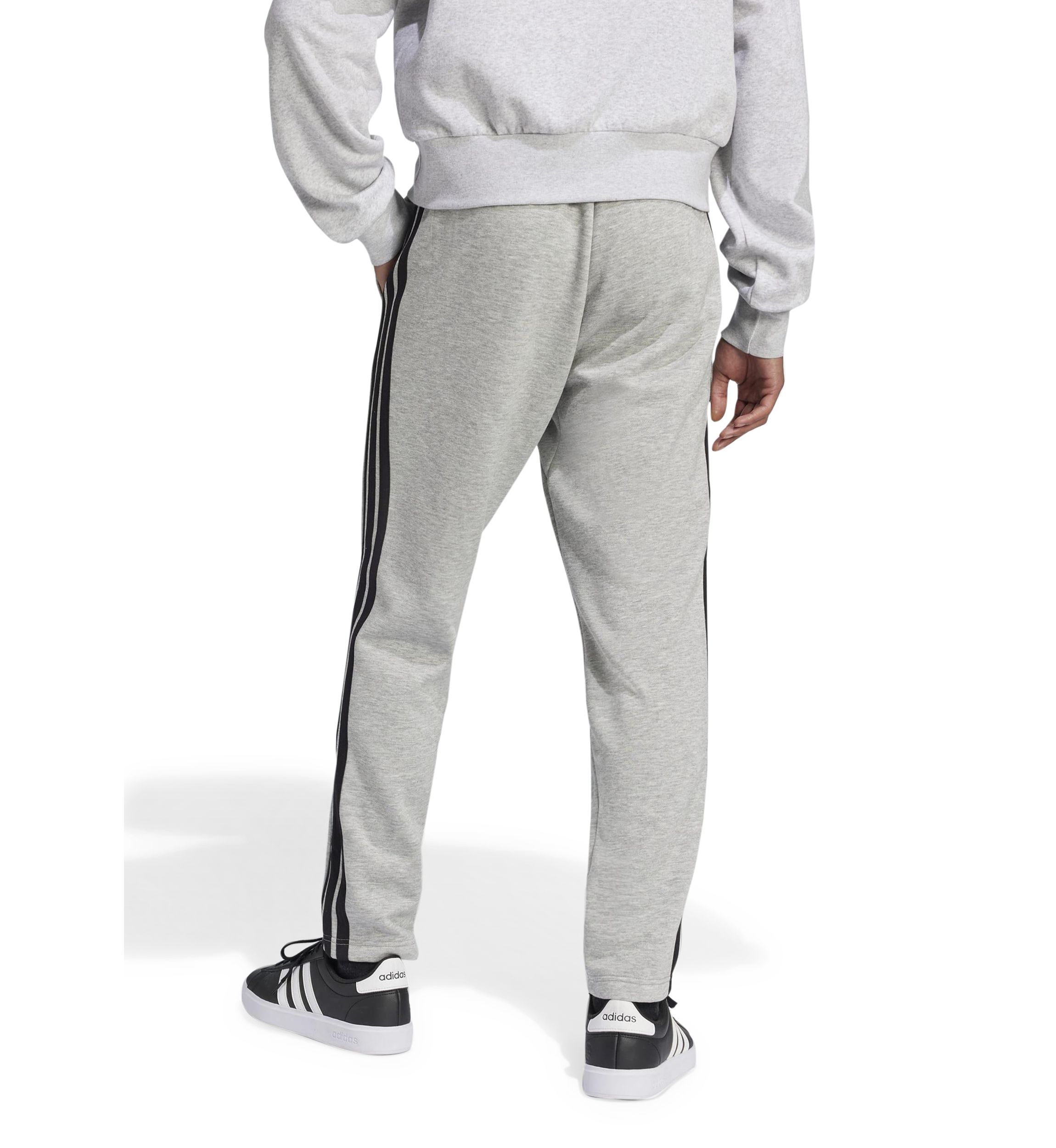 Essentials 3-Stripes Open Hem Fleece Pants