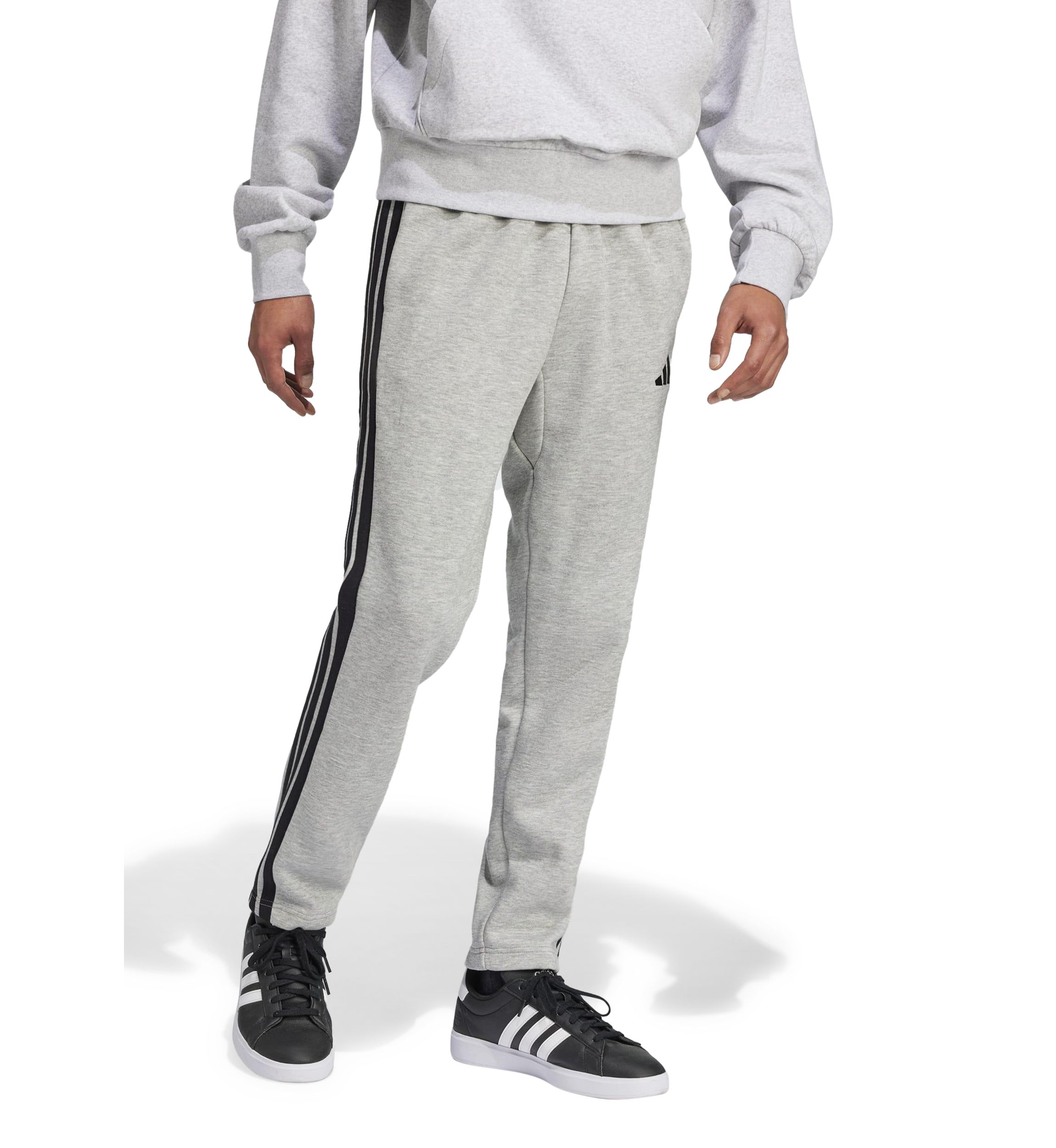 Essentials 3-Stripes Open Hem Fleece Pants