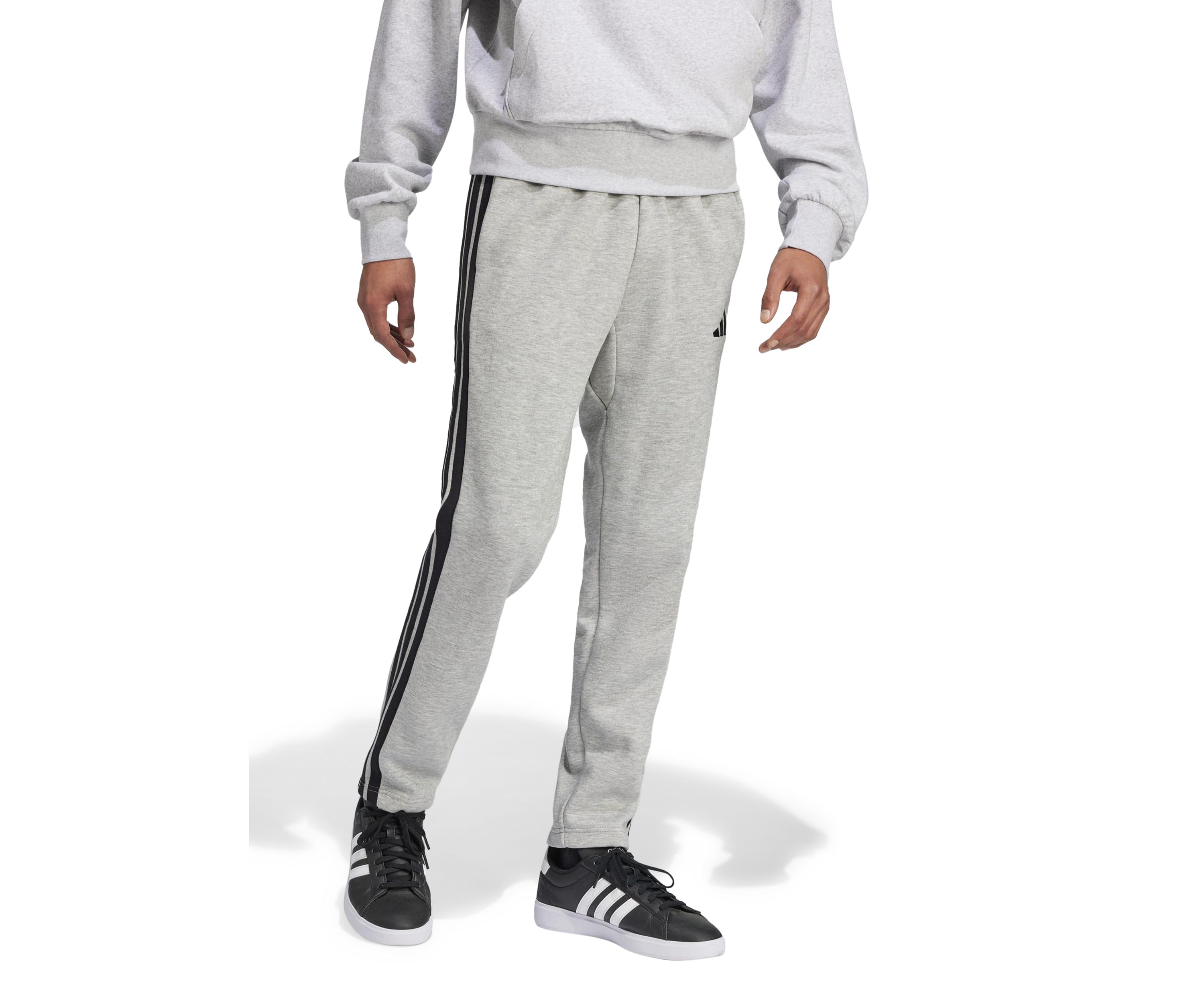 Essentials 3-Stripes Open Hem Fleece Pants