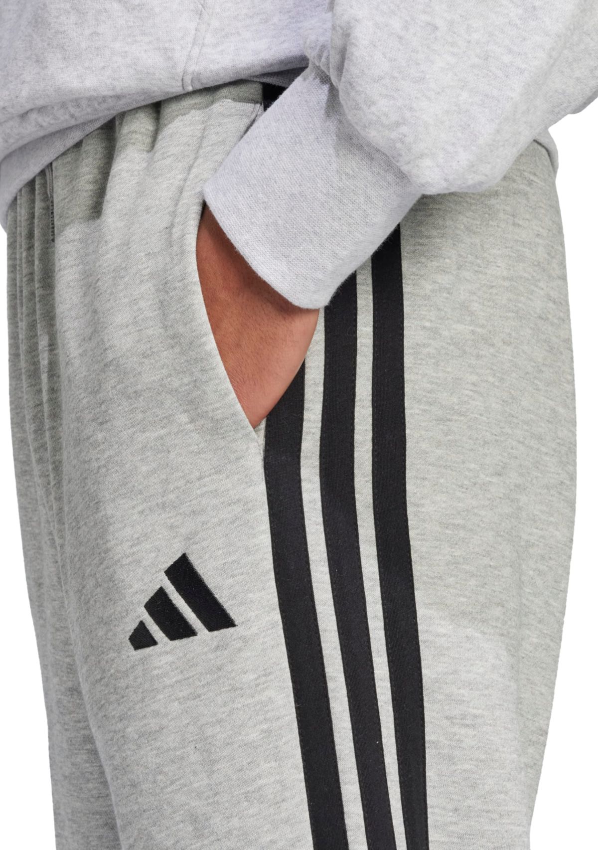Essentials 3-Stripes Open Hem Fleece Pants