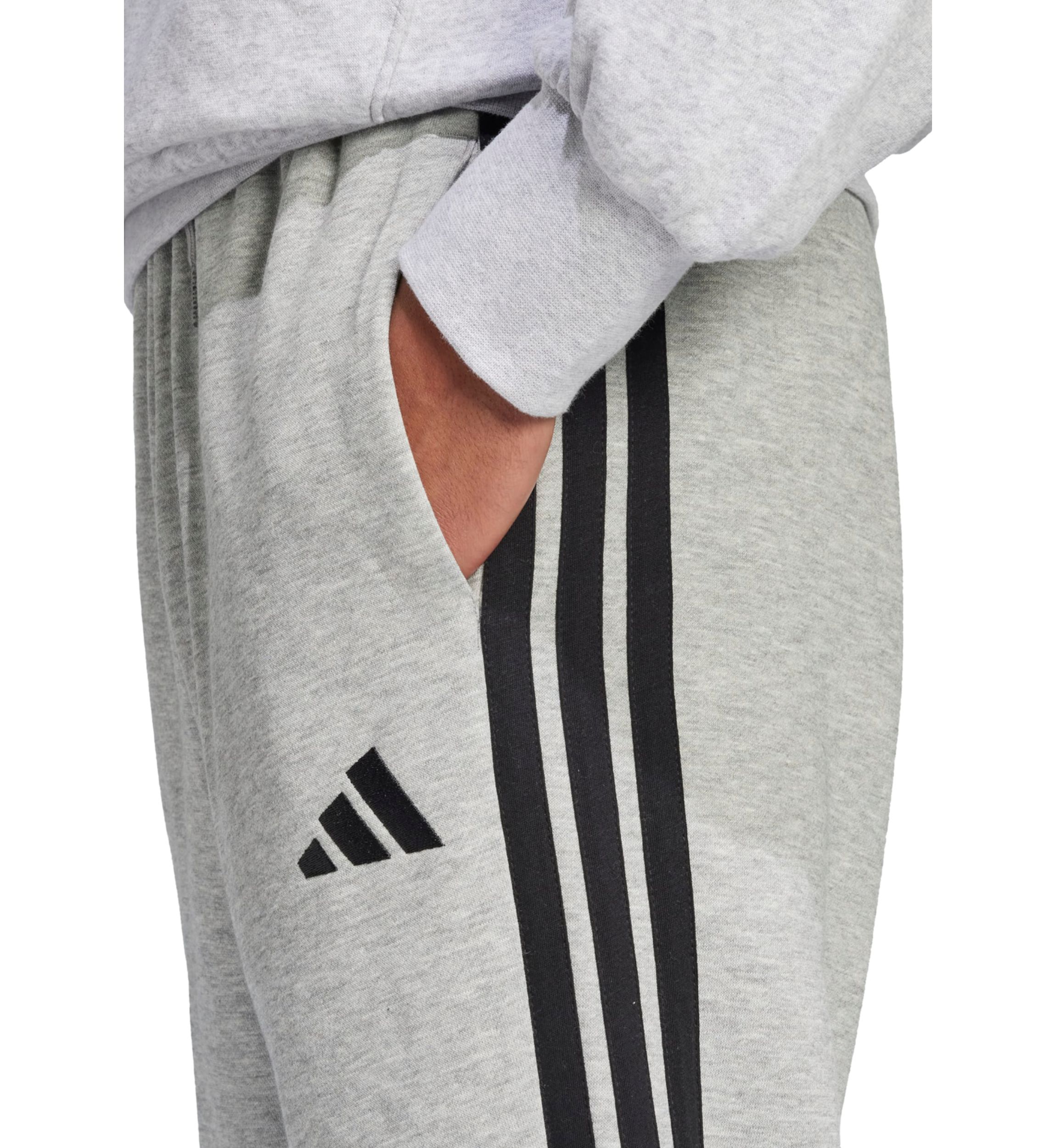 Essentials 3-Stripes Open Hem Fleece Pants