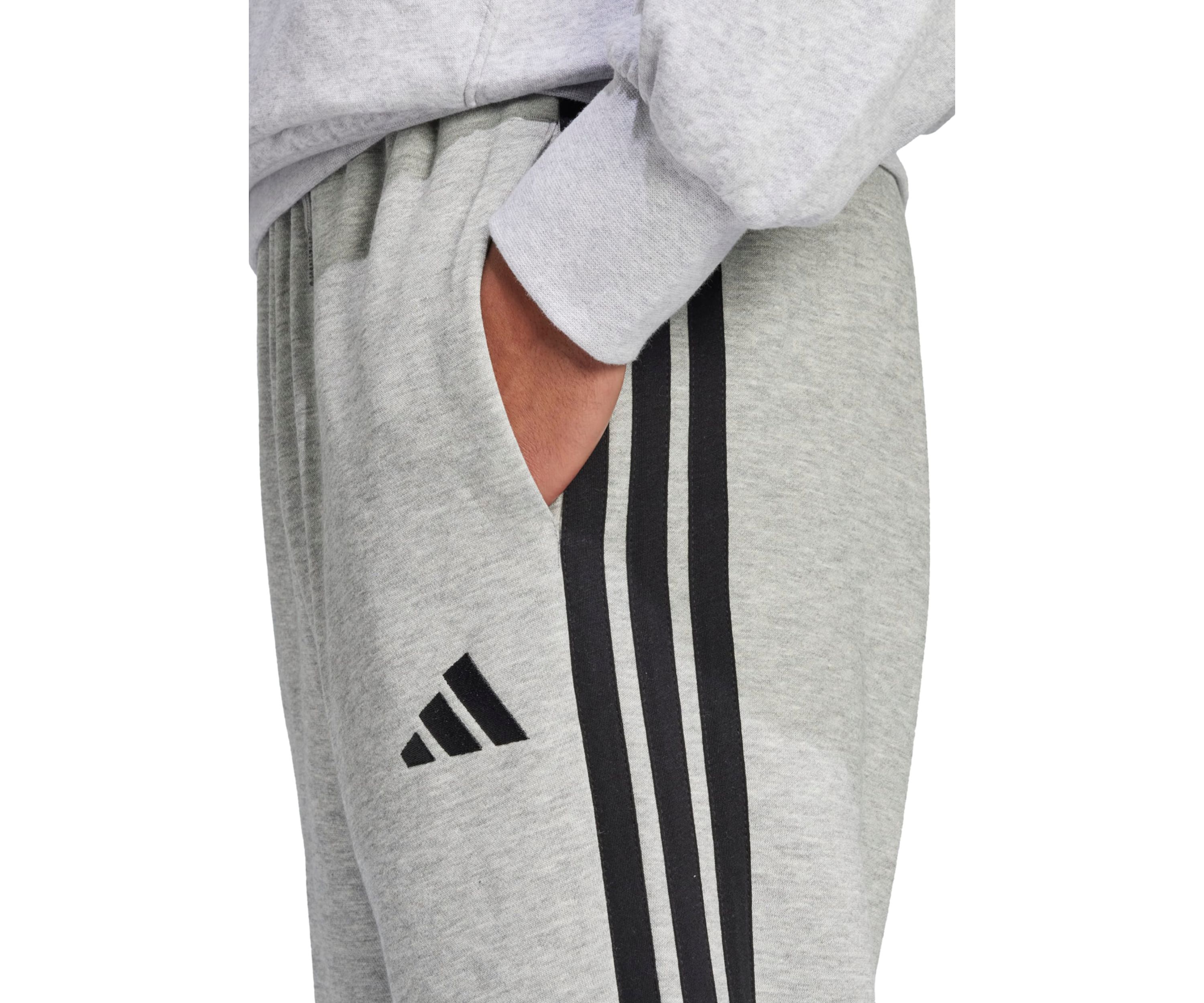 Essentials 3-Stripes Open Hem Fleece Pants