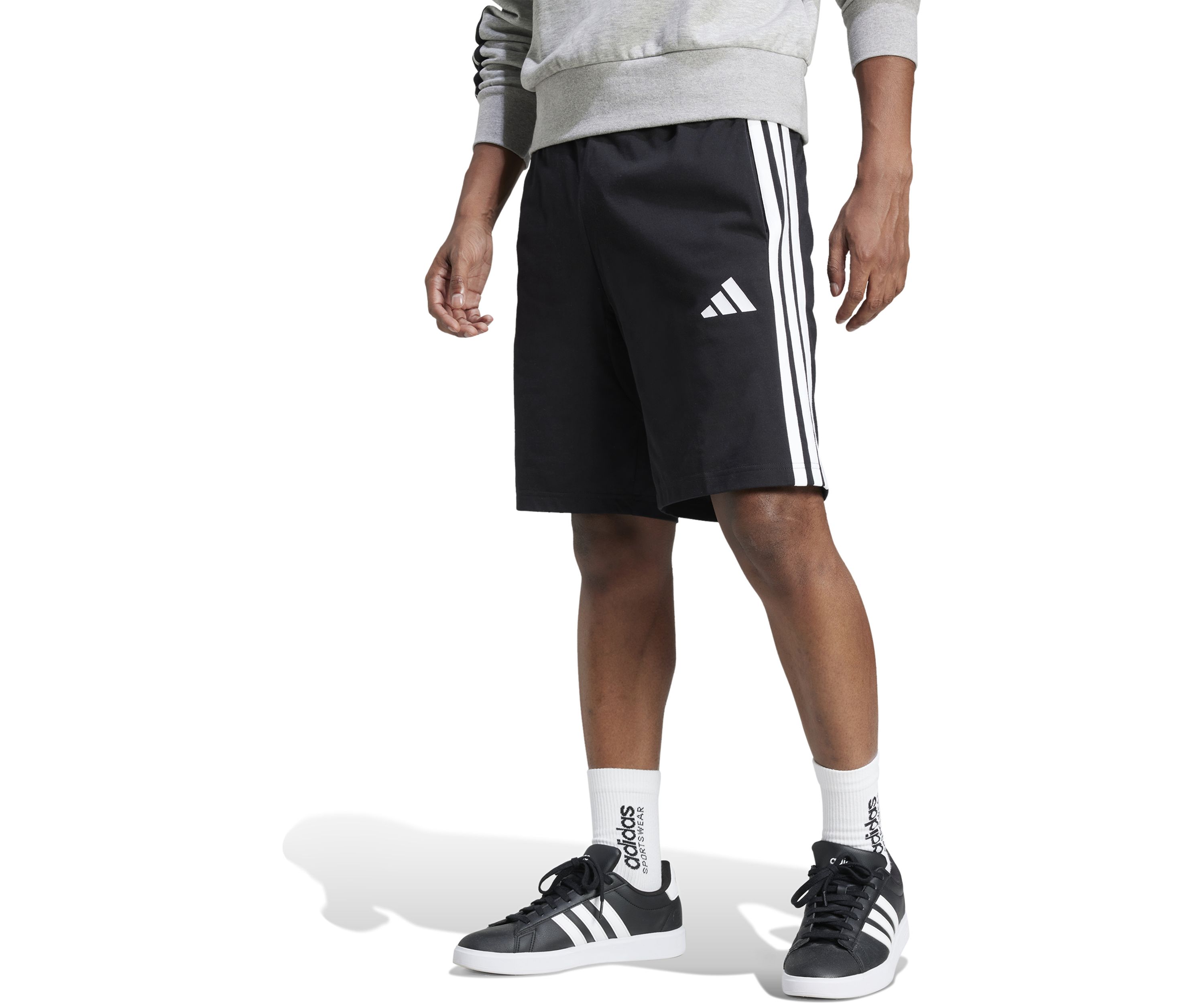 Essentials Three Stripes Single Jersey Shorts - 10"