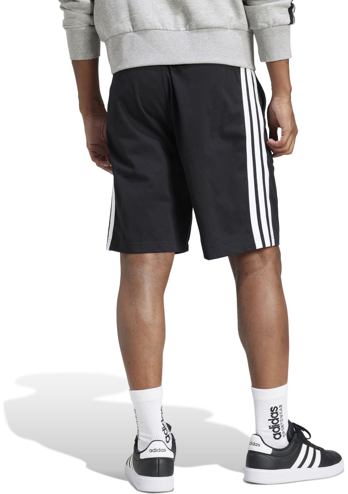Essentials Three Stripes Single Jersey Shorts - 10"