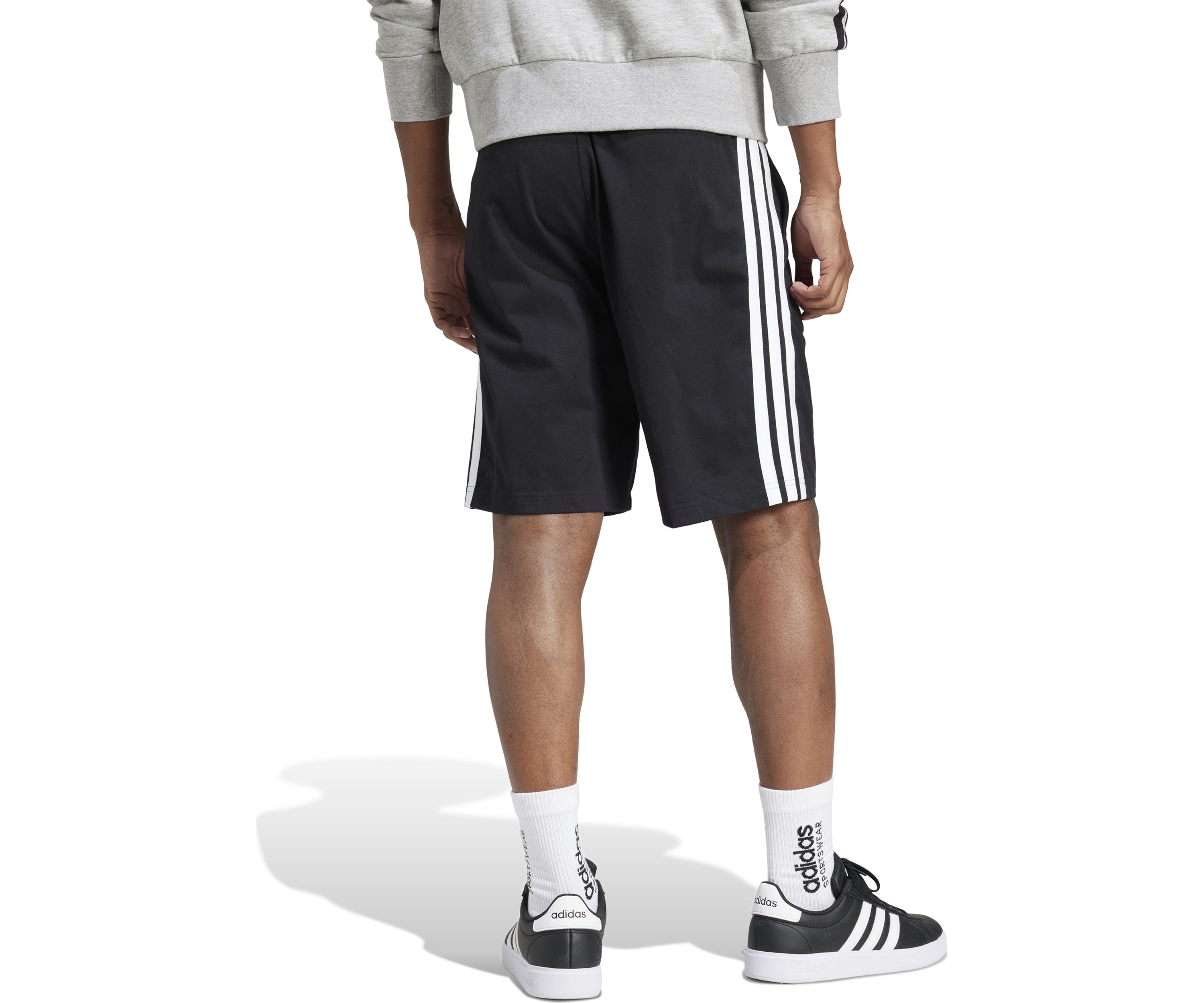 Essentials Three Stripes Single Jersey Shorts - 10"