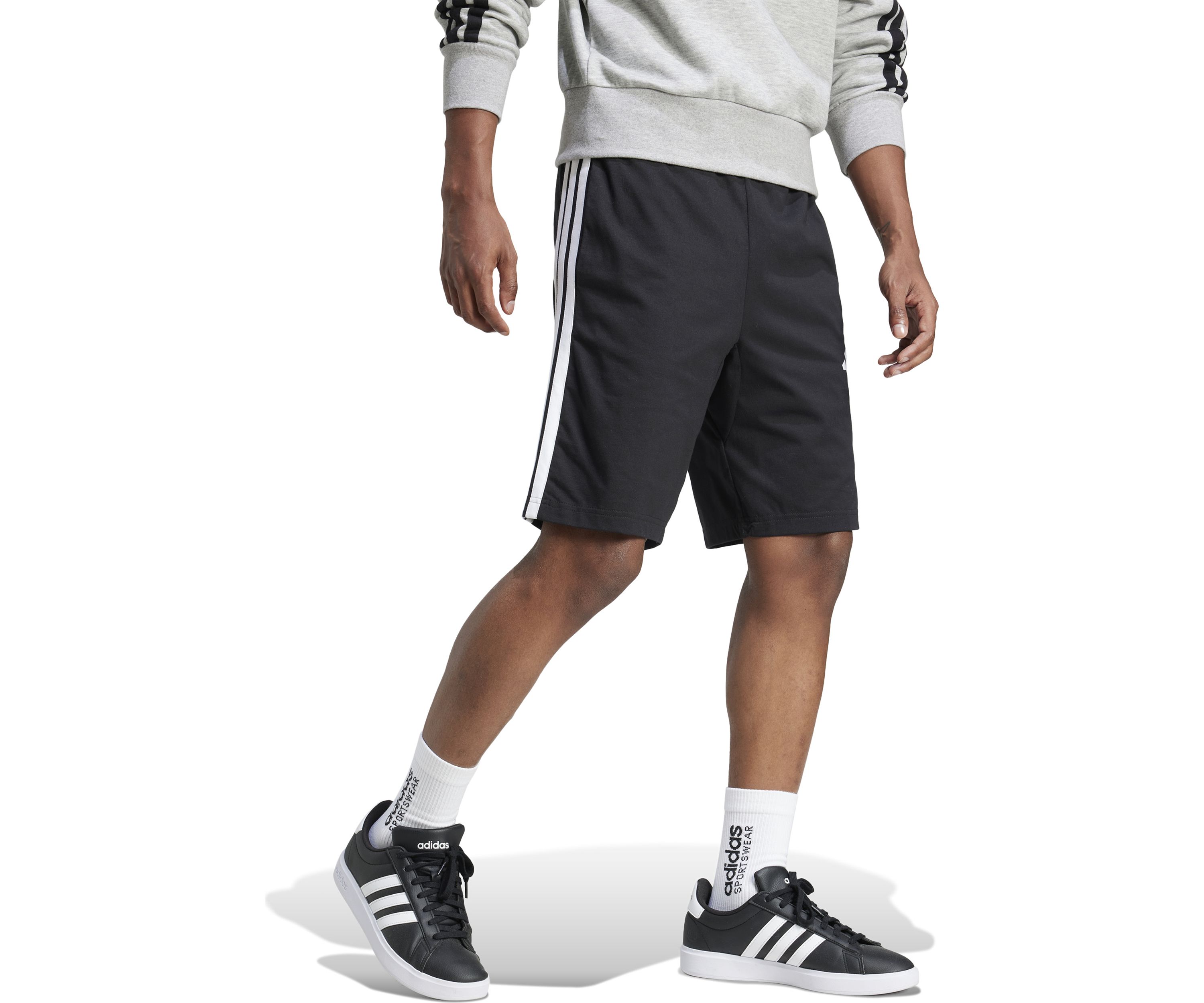 Essentials Three Stripes Single Jersey Shorts - 10"