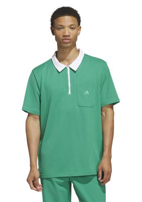 adidas Men's Essentials 1/4-Zip Polo Shirt, Medium