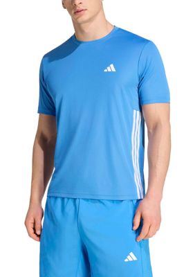 adidas Men's Workout Essentials Base 3-Stripes T-Shirt, Large