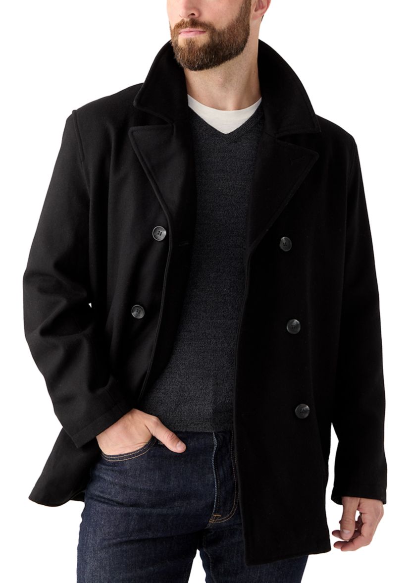 Button Front Peacoat 
